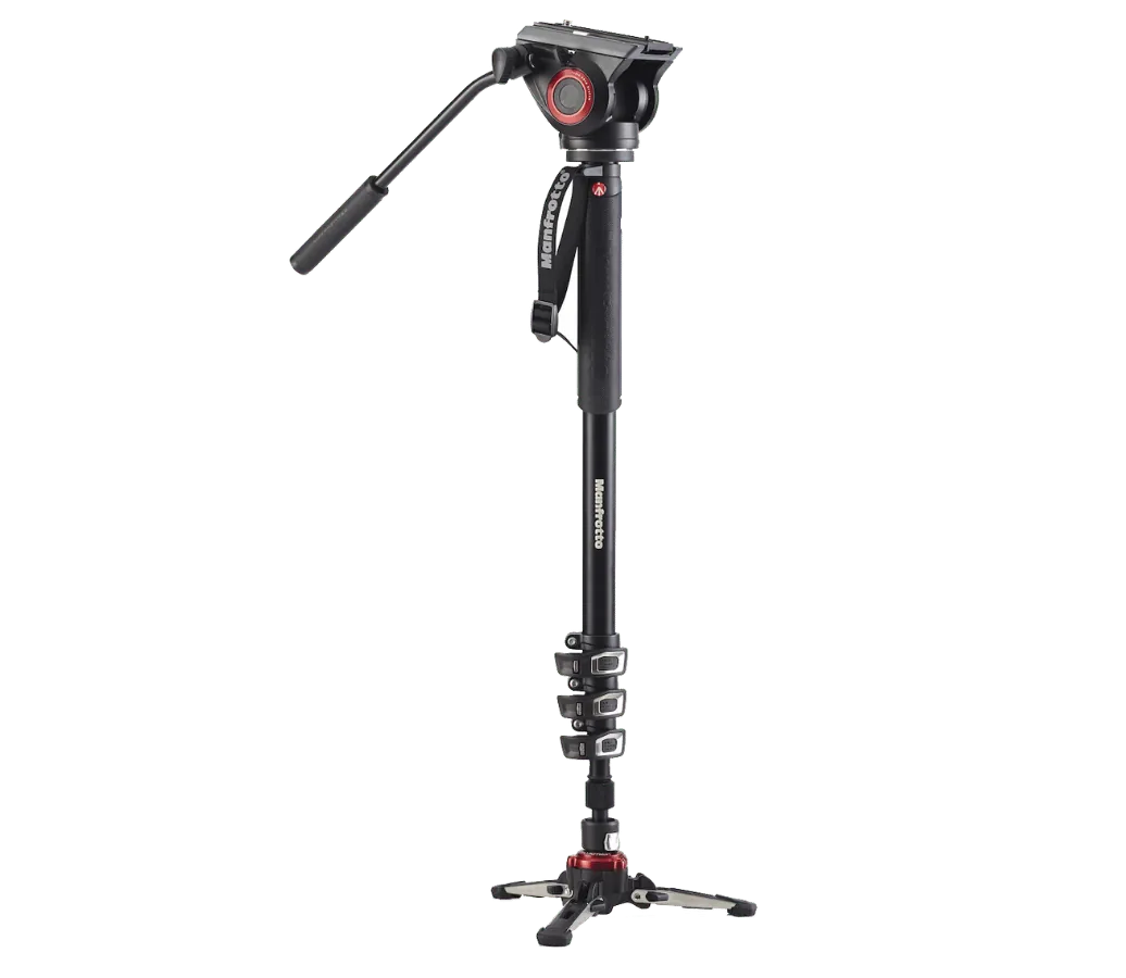 Manfrotto XPRO 4 Section Monopod with Fluid Head and Fluidtech Base