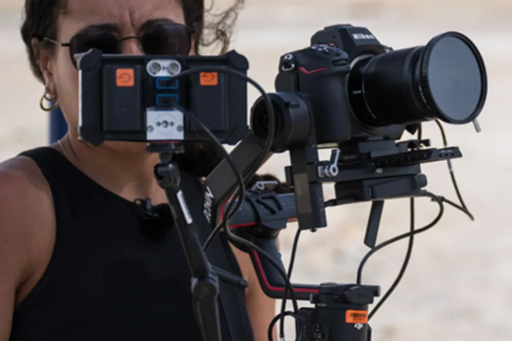 Nikon Z Series mirrorless camera on gimbal, ideal for hybrid video shooting