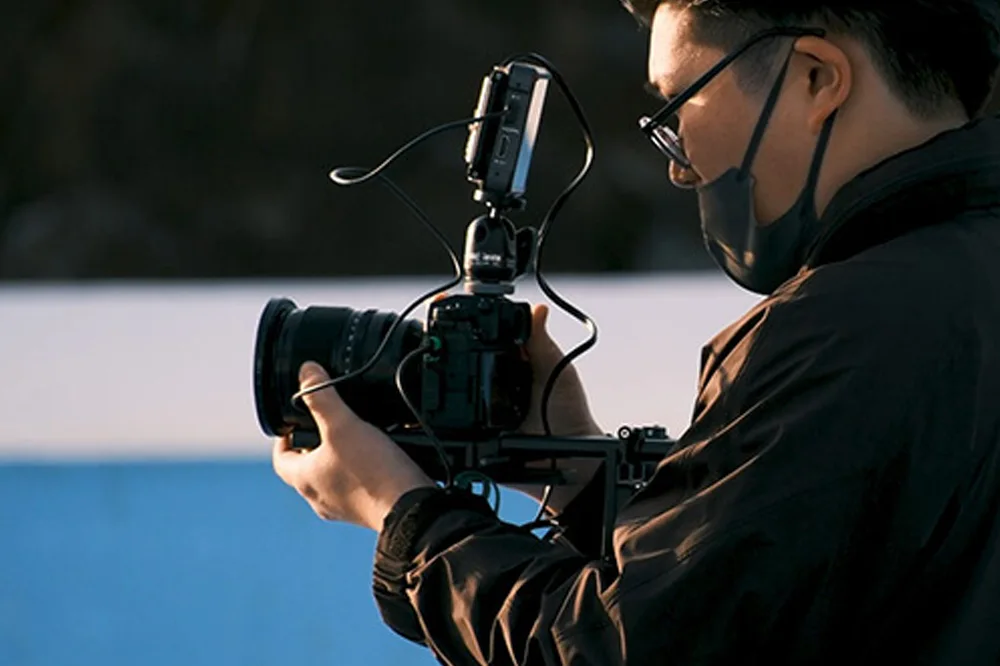 Fujifilm X-H2S body and lens combo set up for professional video shooting