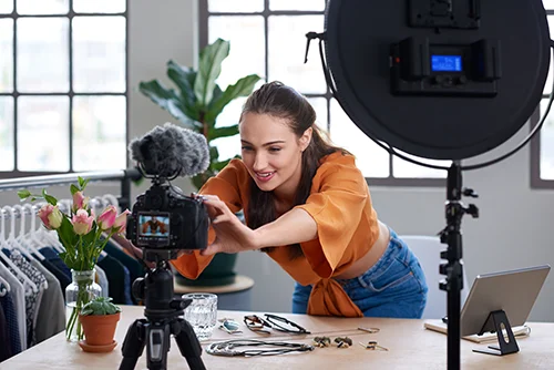 Creative RGB lighting for video creator