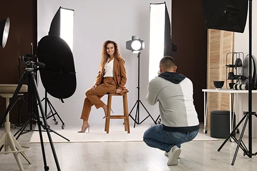 Portrait shoot using softbox and strobe