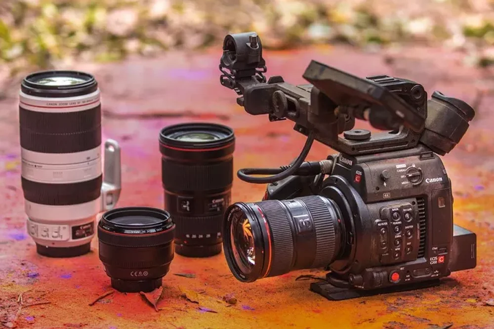 Canon EOS C200 cinema camera on location shoot